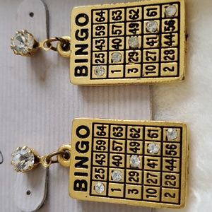 Gold Bingo Earrings with Diamonds Bellissima Choice